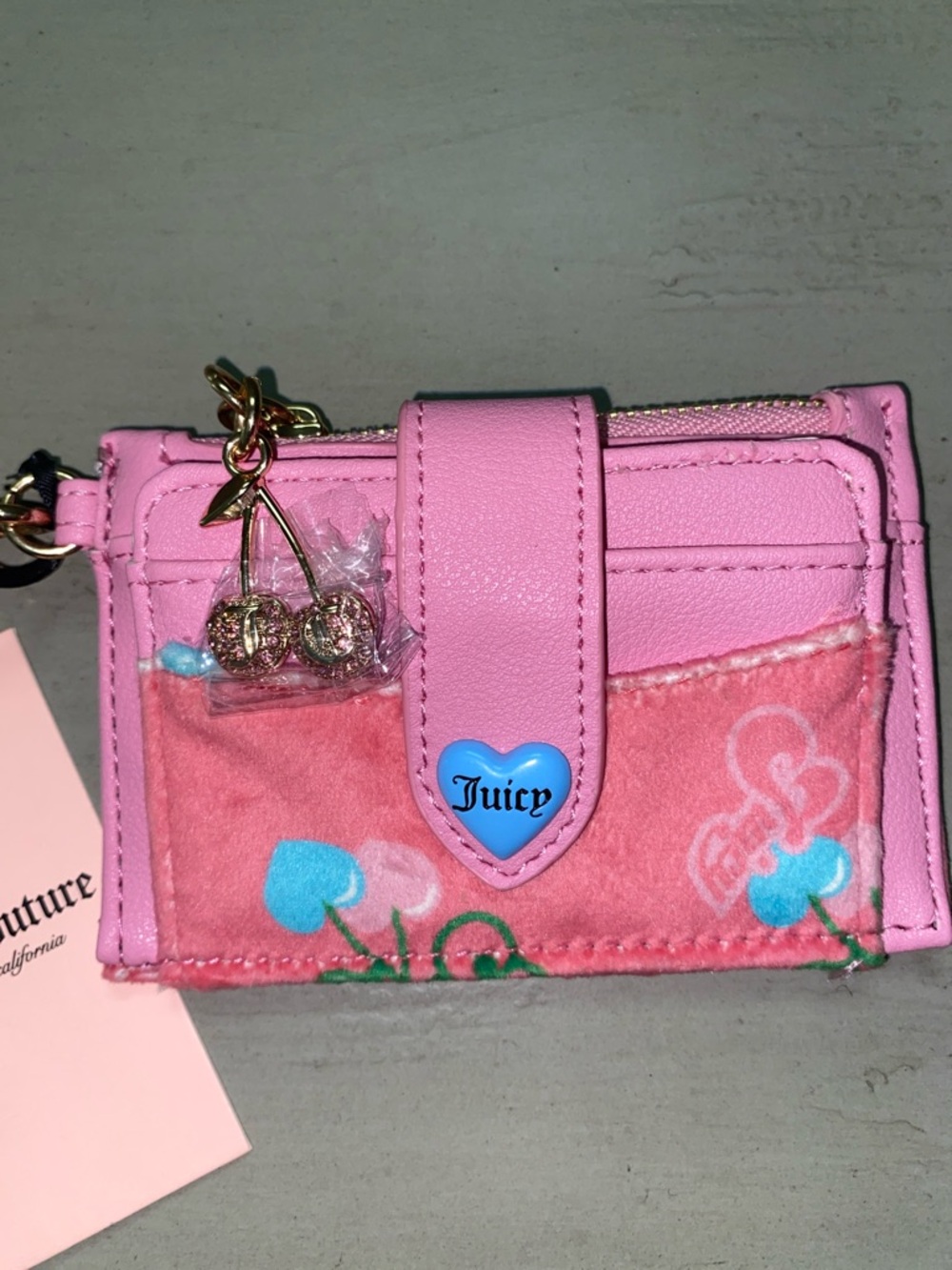 New Juicy Couture Pink Lemonade Wallet, 💳 4 Card Holder & Zip Coin Pocket